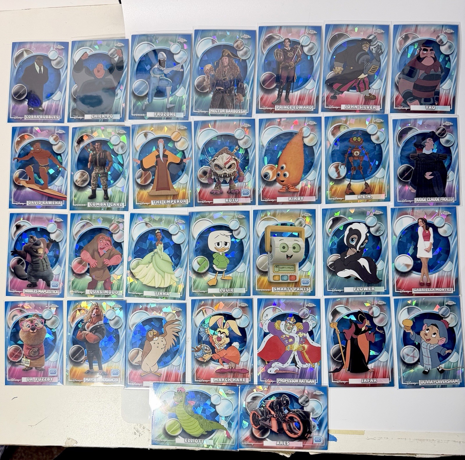 2026 Topps Chrome Sapphire Disney Blue Sapphire  Lot X 30 Cards  Huge 