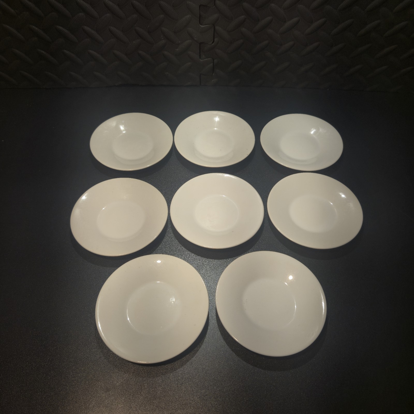 Lot Of (8) Vintage White Porcelain China 4.5\ Lot Of (8) Vintage White Porcelain China 4.5\