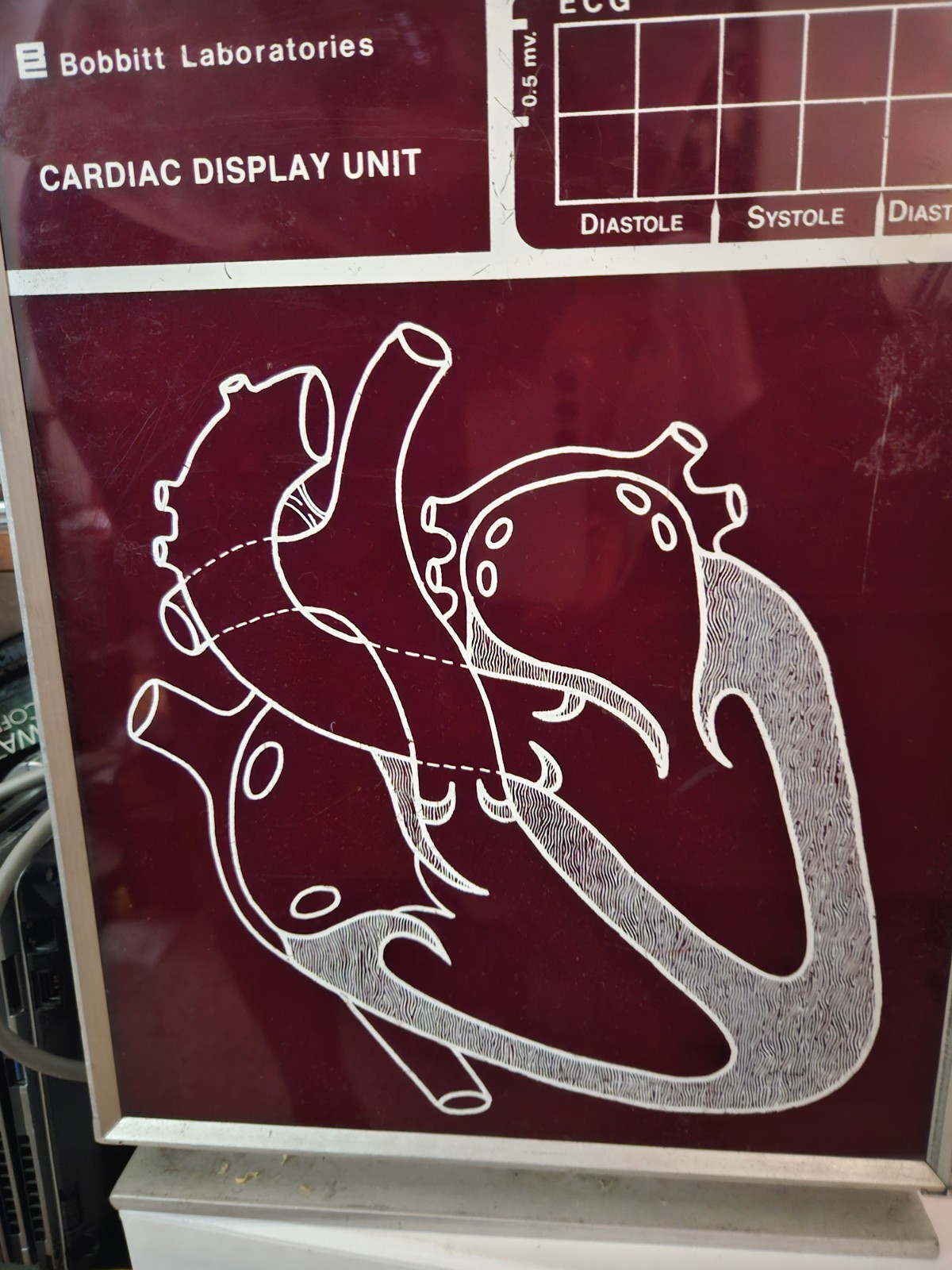 Vintage BOBBITT LABORATORIES Cardiac Display Unit FOR DISPLAY NOT WORKING
