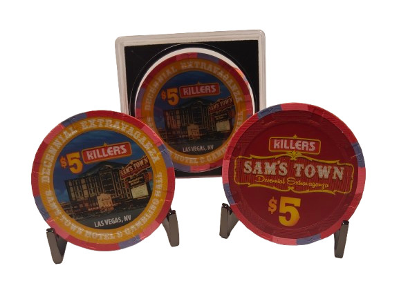 ** The KILLERS ** 2006 Inaugural Sam's Town $5 Poker Chip-RARE & UNCIRCULATED