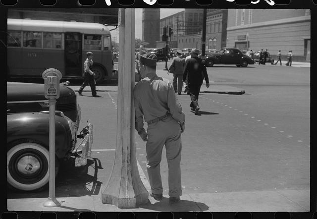 Photo:Columbus Georgia 1941 Soldier Fort Benning Street Scene