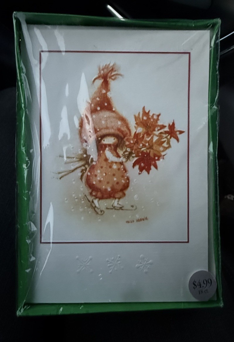Vtg Holly Hobbie American Greetings Stationery 18 Cards Box Sealed Ice Skating