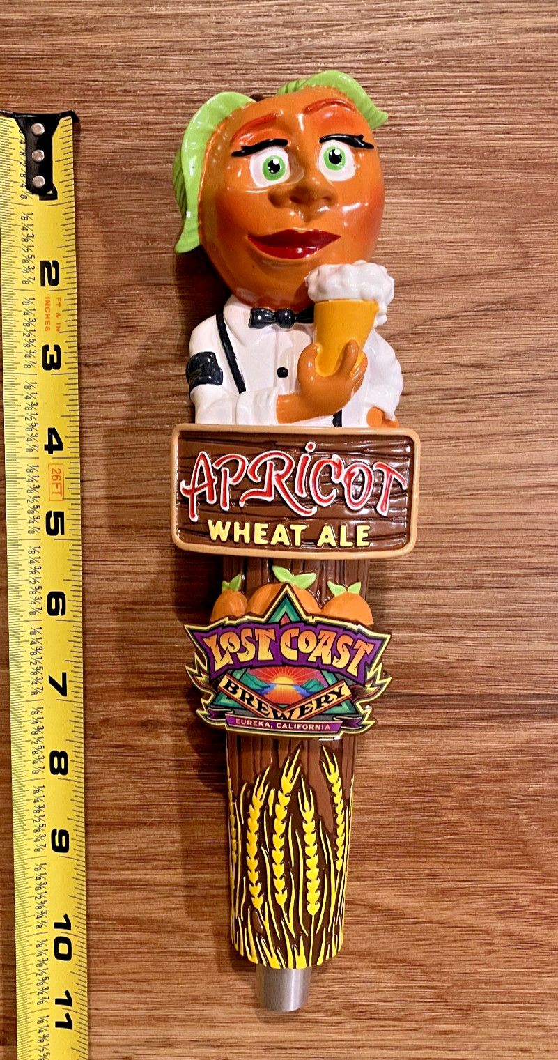 Lost Coast Beer Tap Handle Knob Top Draft Keg Bar Brewery Apricot Wheat Ale