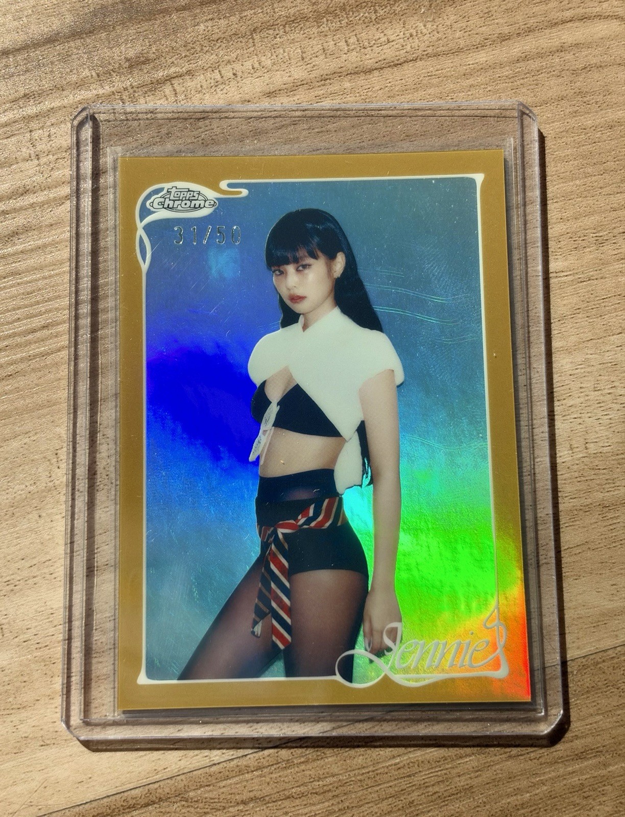 2026 Topps Chrome Jennie True Gold Foil Refractor /50 Base #28 SSP Rare