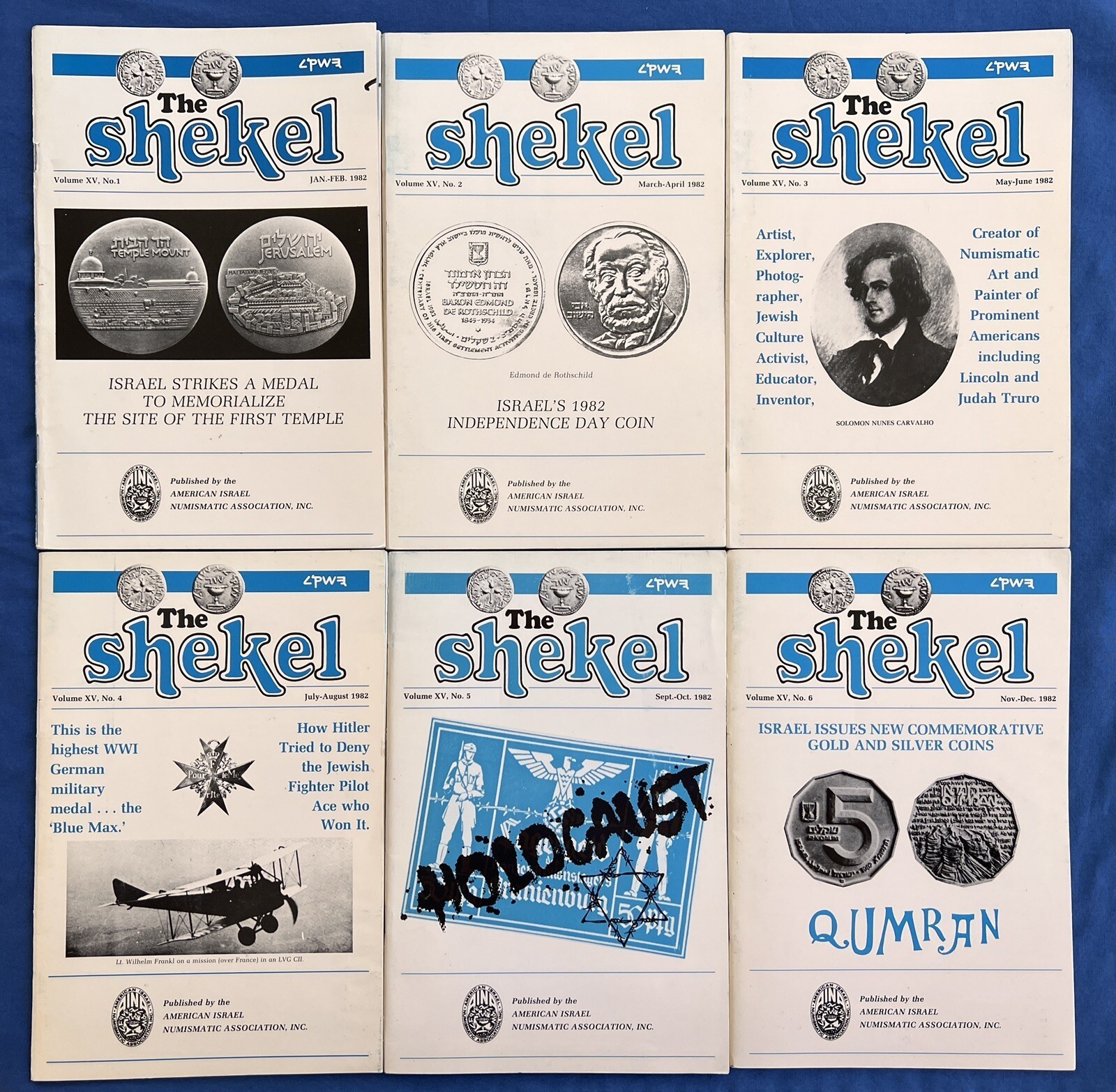 1982 Shekel Magazine Jewish History Coins Medals Money Ghetto Concentration Camp