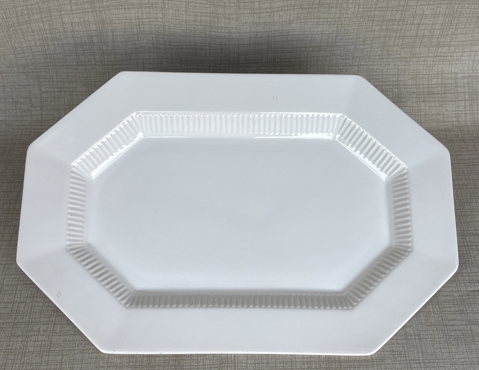 Vintage Oblong Independence Ironstone China Platter Serving White 13\