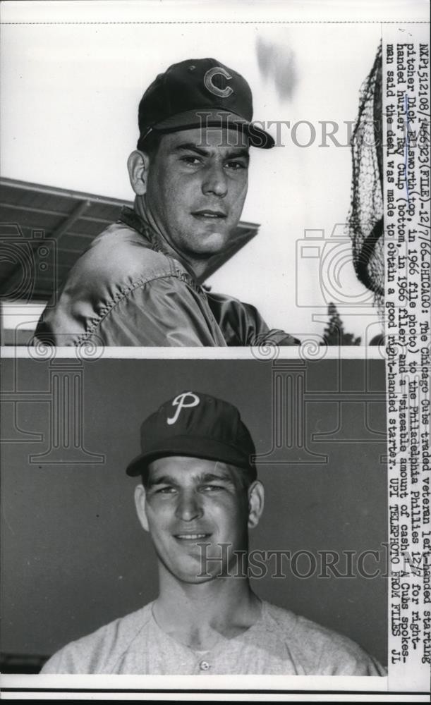 1966 Press Photo Chicago Cubs Dick Ellsworth traded to th Phillies - nes19374 1966 Press Photo Chicago Cubs Dick Ellsworth traded to th Phillies - nes19374