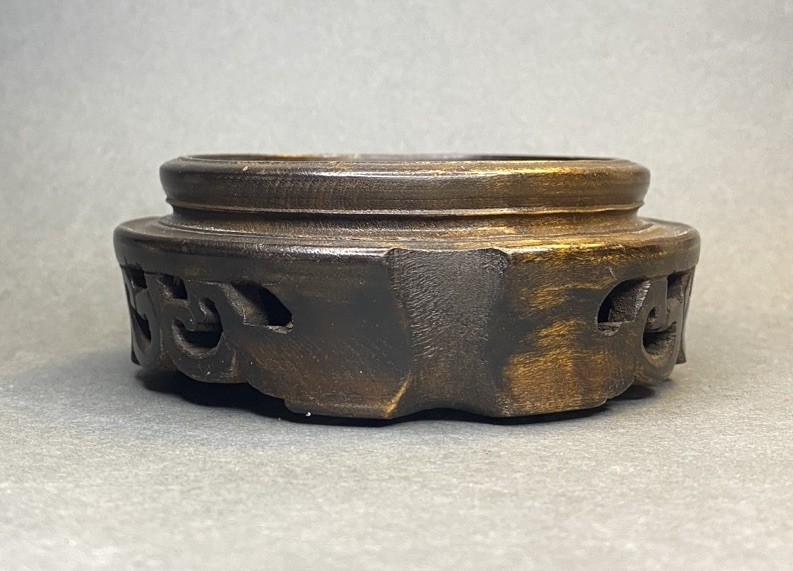 Chinese Carved Hardwood Vase Stand 2.9\ Chinese Carved Hardwood Vase Stand 2.9\