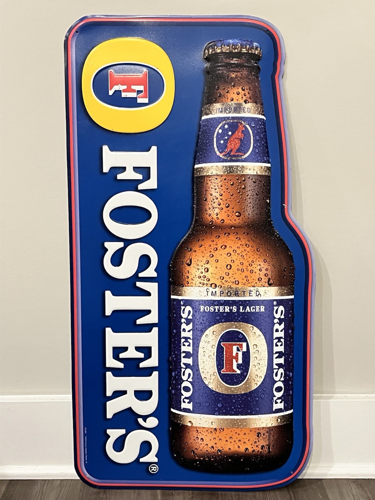 Foster’s Lager Large 3D Beer Advertising Sign – Bar / Man Cave Wall Decor