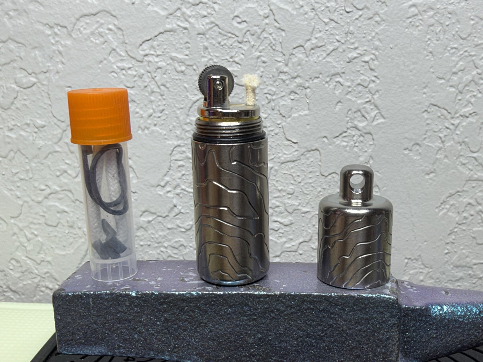 Maratac Titanium Peanut Lighter XL New Countycomm Keychain Topo Design Maratac Titanium Peanut Lighter XL New Countycomm Keychain Topo Design
