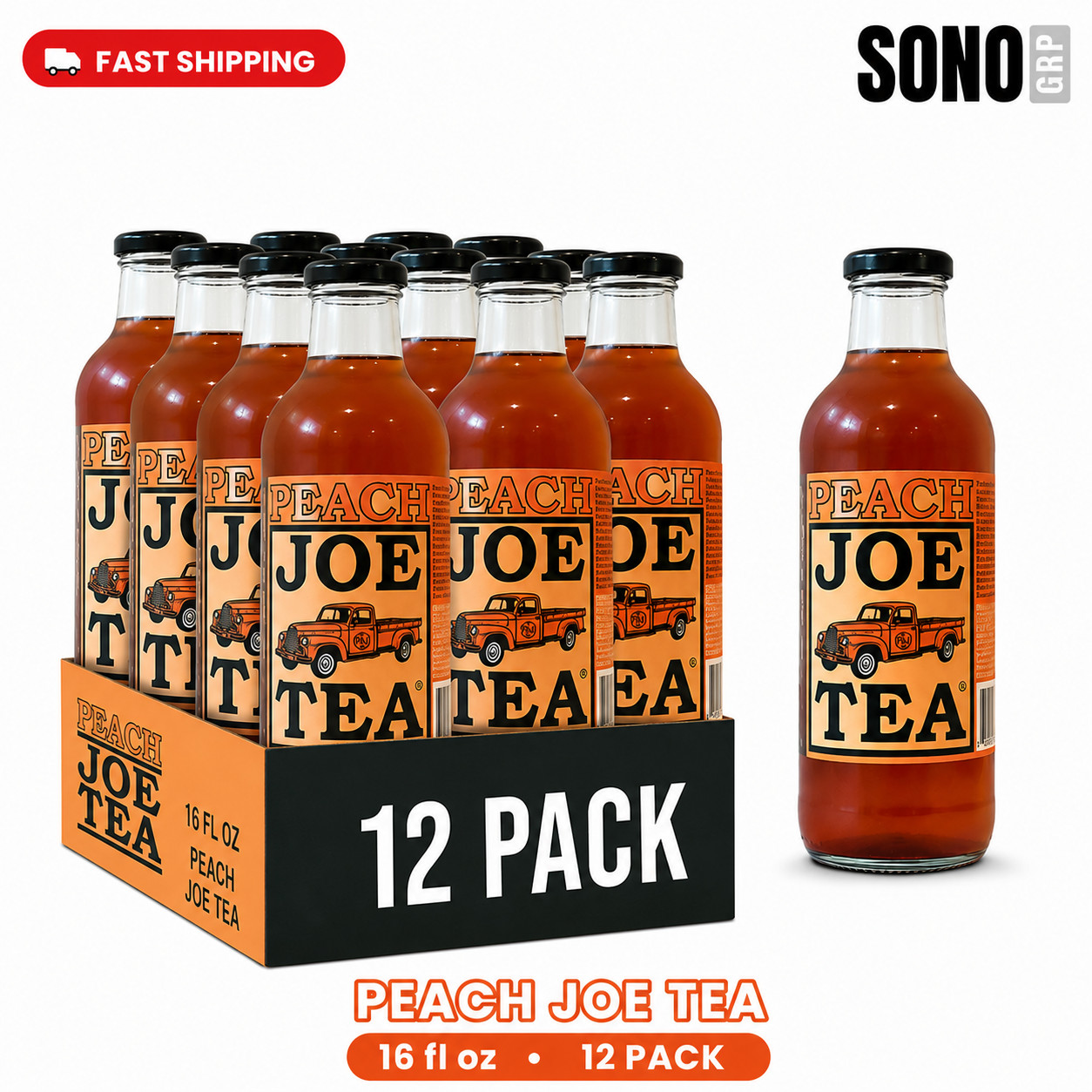 Joe Tea Peach Tea 20 Fl Oz, 12 Pack Glass Bottles Joe Tea Peach Tea 20 Fl Oz, 12 Pack Glass Bottles