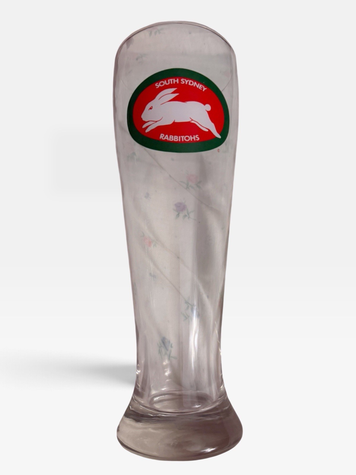 Vintage South Sydney Rabbitohs NSWRL Rugby League Logo Pilsner Glass