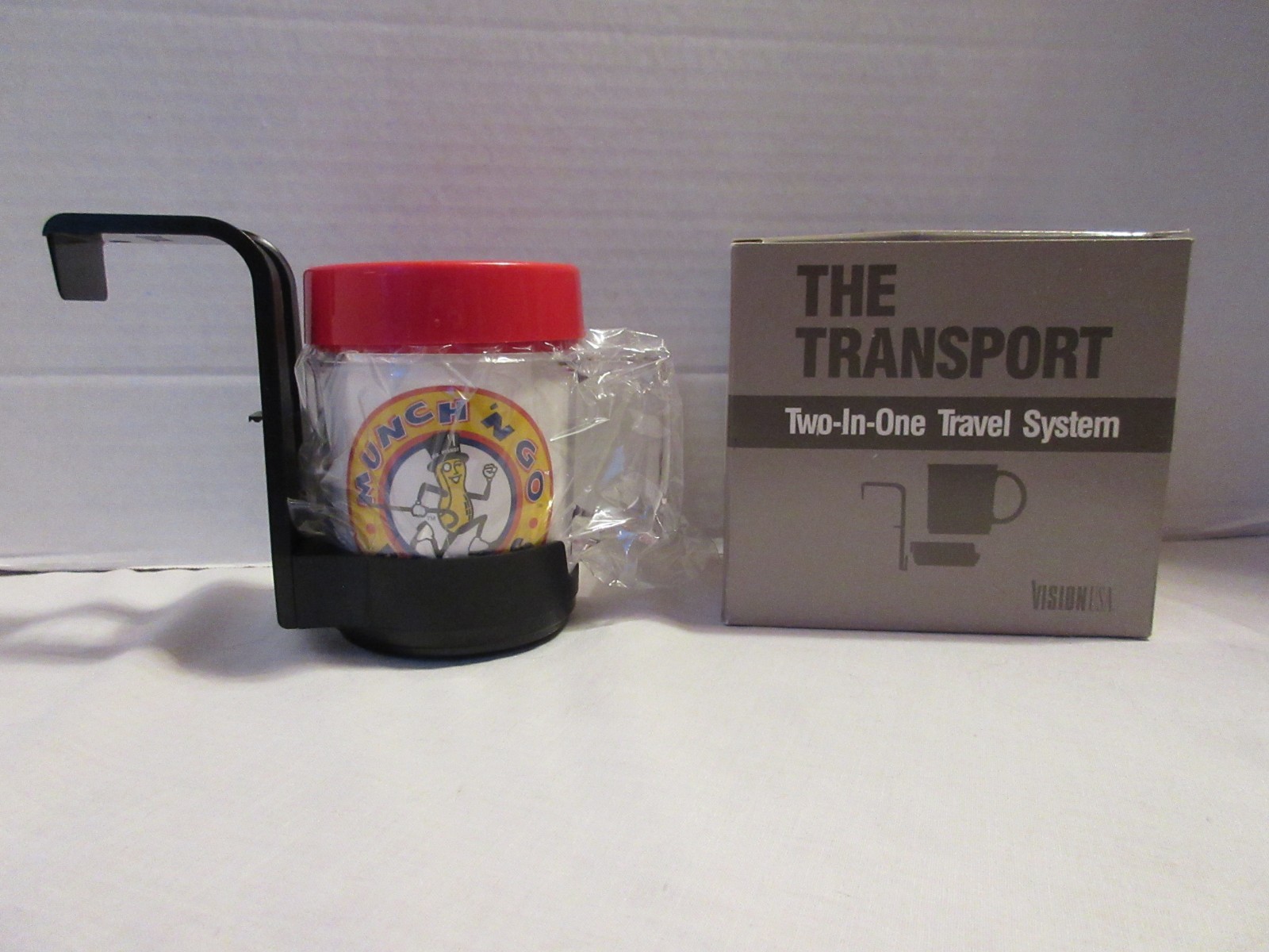 Planters Mr. Peanut Munch \'N Go The Transport 2-In-1 Travel Mug System Vintage