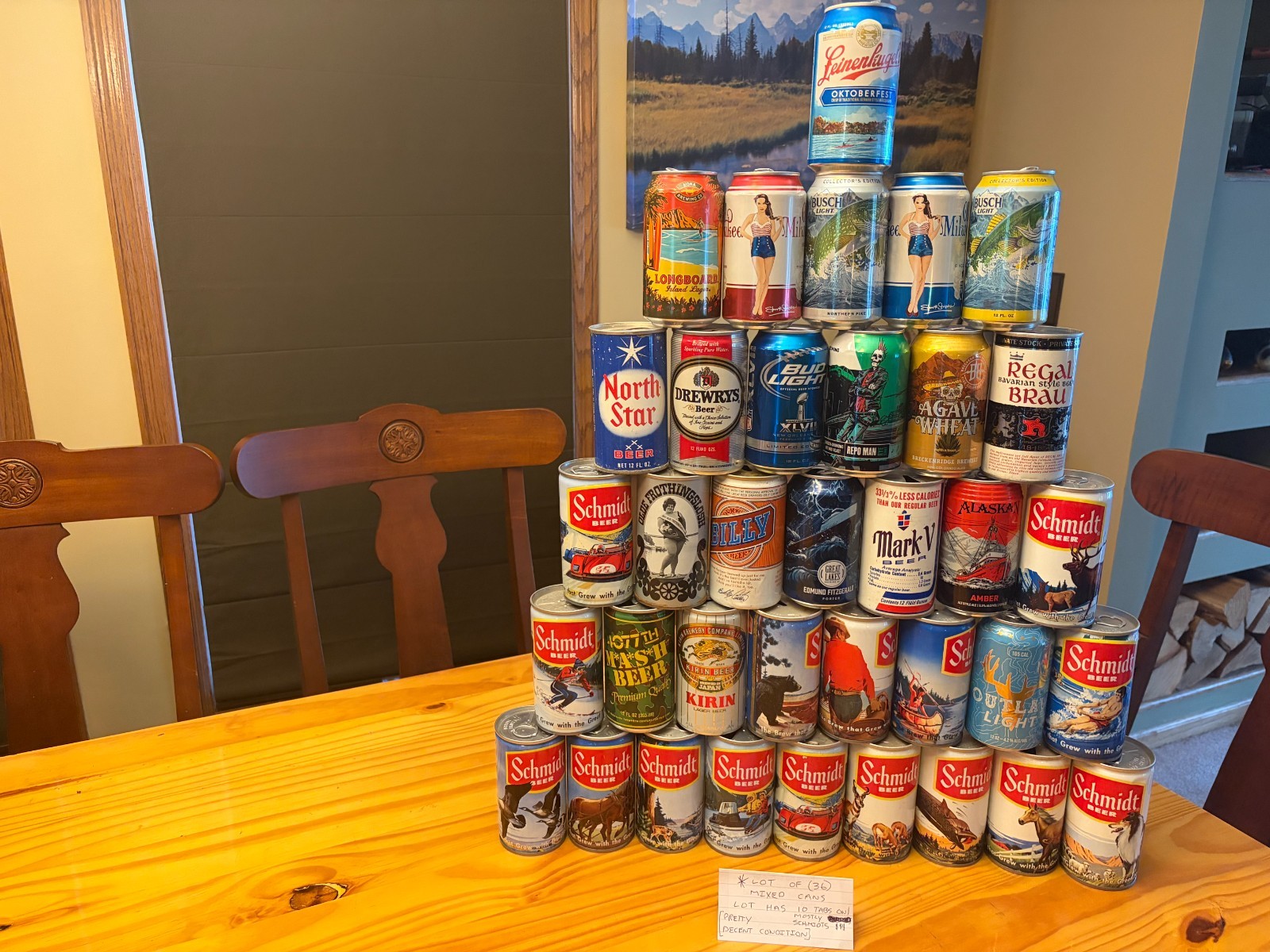 vintage(STEEL) cans ,plus collectable cans (36 count) lots of Tabs Still ON