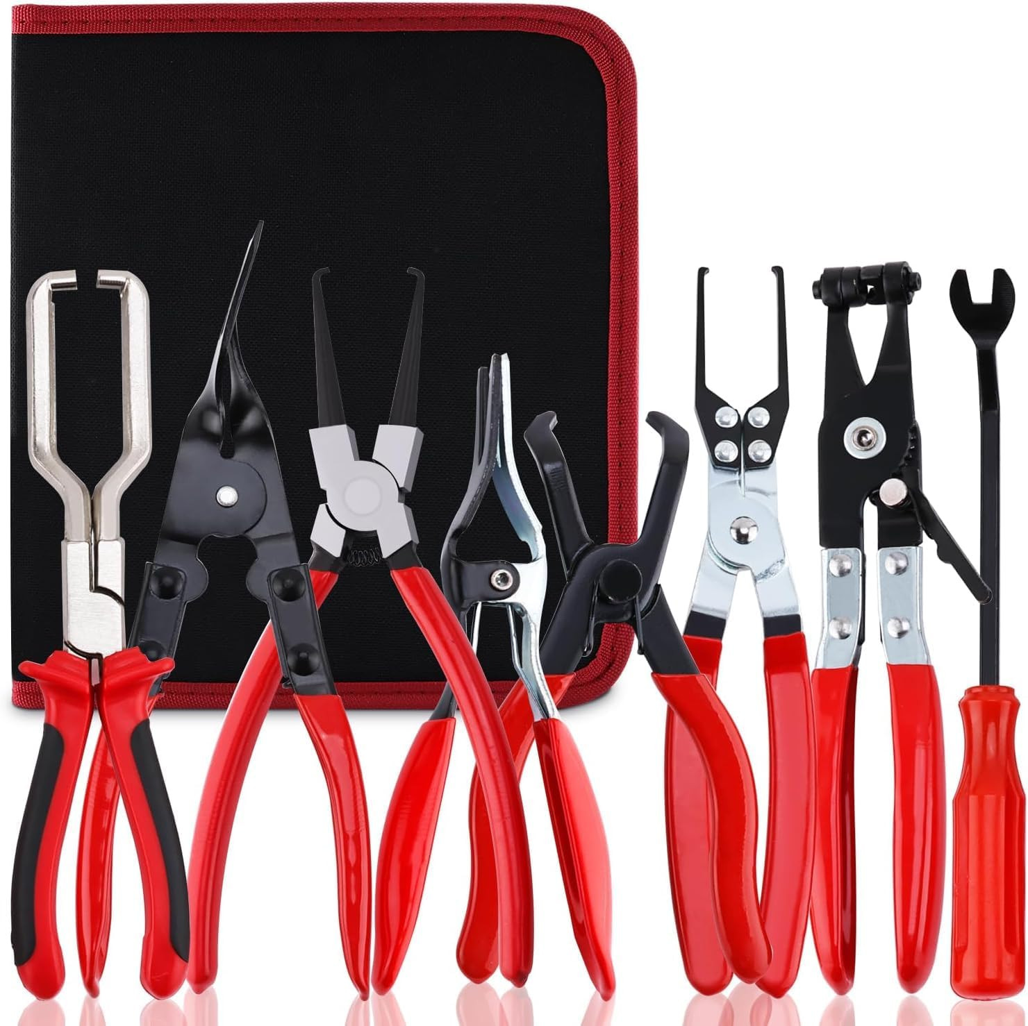 8Pcs Fuel Line Disconnect Plier Set, Fuel Line Hose Clamp Removal Pliers, Electr 8Pcs Fuel Line Disconnect Plier Set, Fuel Line Hose Clamp Removal Pliers, Electr