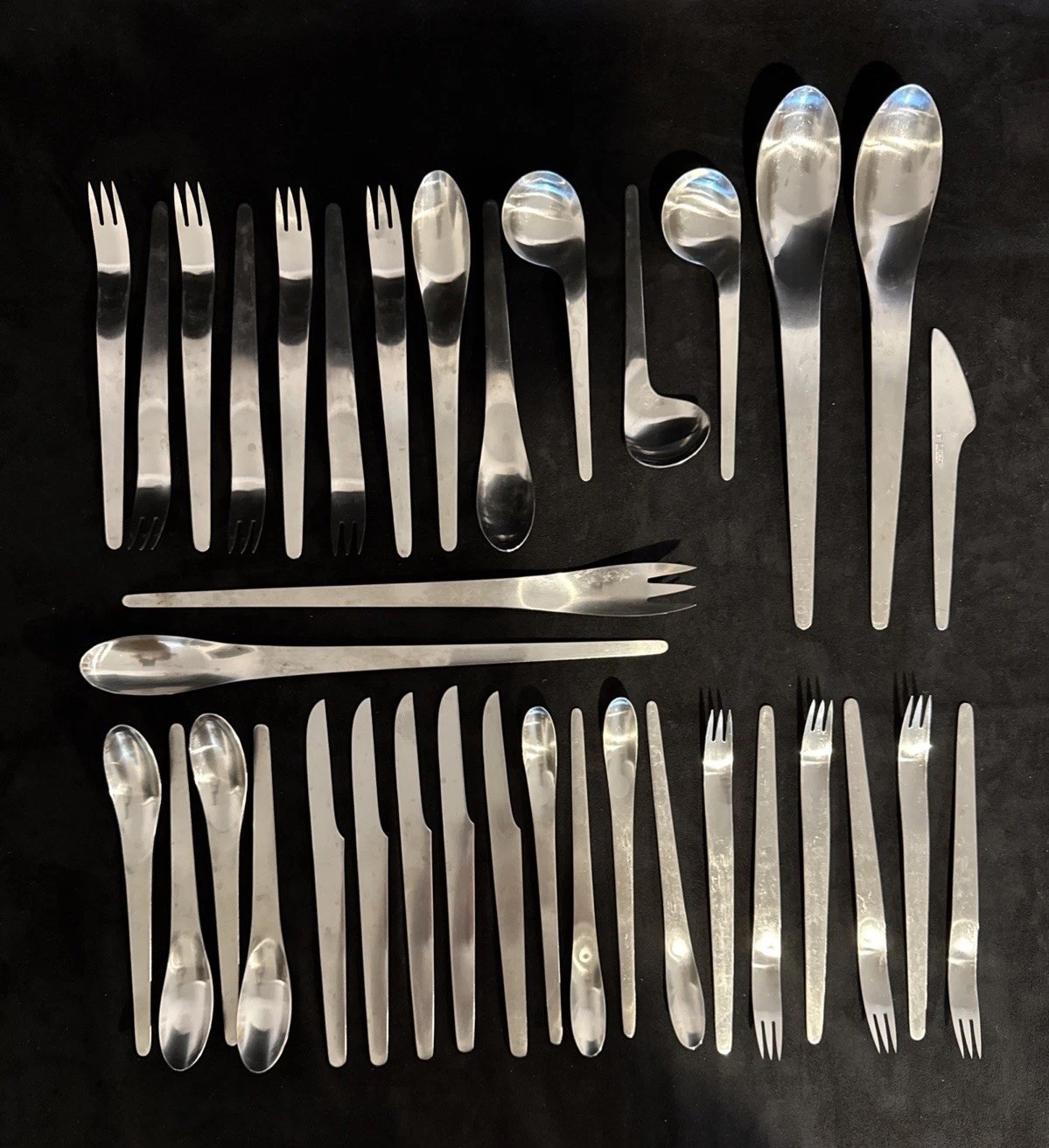 Denmark Arne Jacobsen A. Michelsen Stainless Steel MCM Mixed Lot 36 Georg Jensen Denmark Arne Jacobsen A. Michelsen Stainless Steel MCM Mixed Lot 36 Georg Jensen