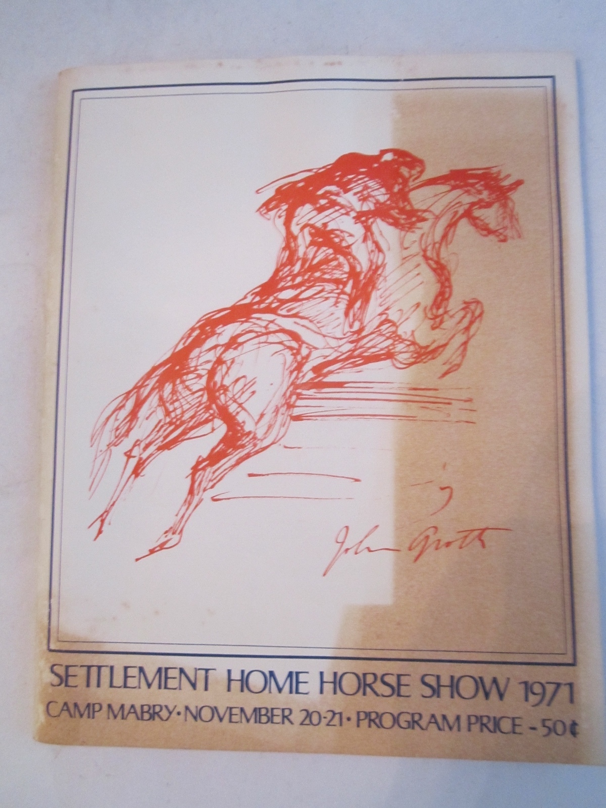 1971 SETTLEMENT HOME HORSE SHOW PROGRAM - CAMP MABRY - TUB OFC