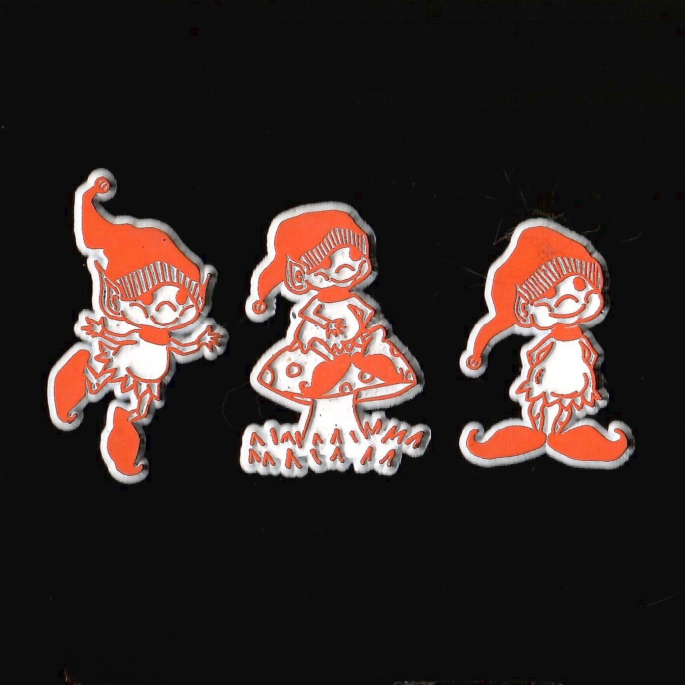 3x Elves Lot Mushroom Vtg Novelty Magnet Rubber Flexible Fridge '70s 3x Elves Lot Mushroom Vtg Novelty Magnet Rubber Flexible Fridge '70s