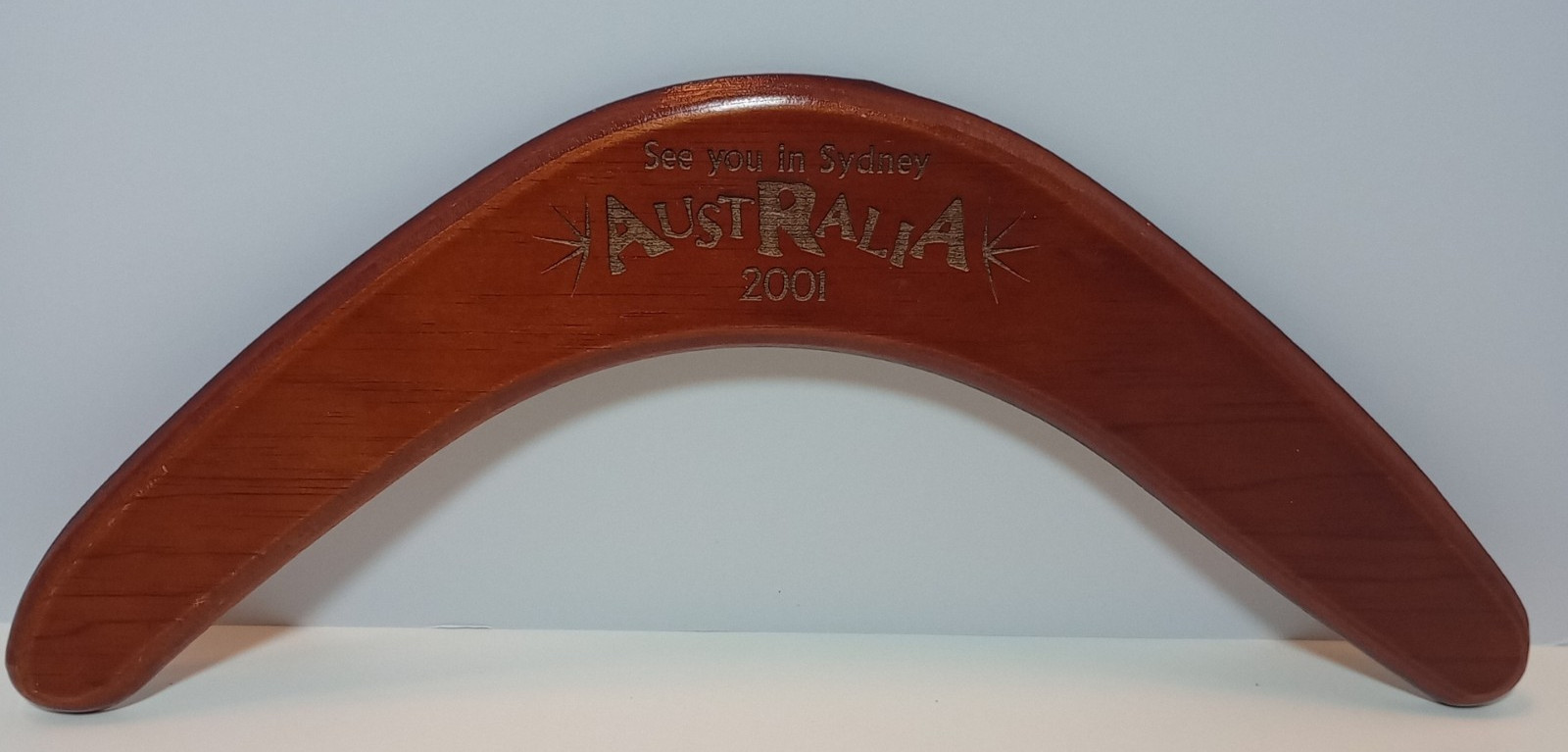 See You In Sydney 2001 Wooden Boomerang Hand Made In Australia 11
