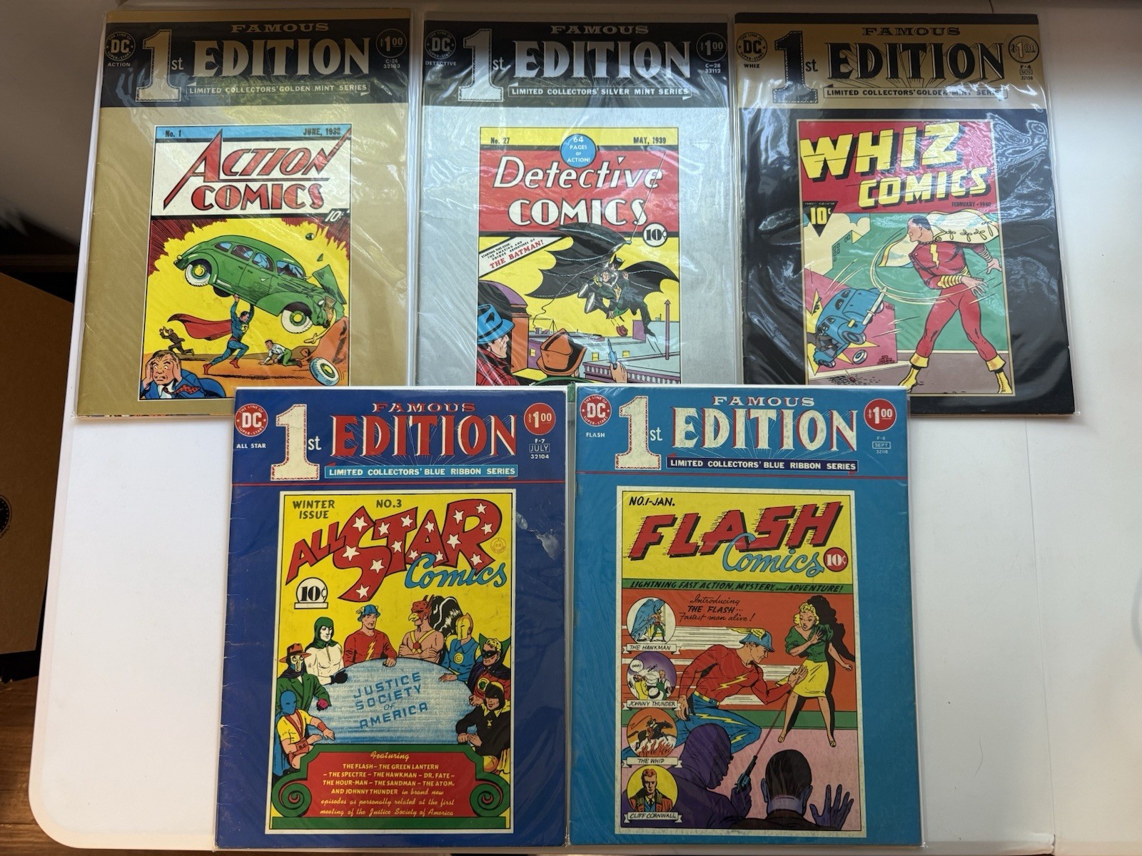 FAMOUS 1ST EDITION TREASURY LOT OF 5 ACTION #1 C-26 C-28 F-4 F-7 F-8 DC BAGGED