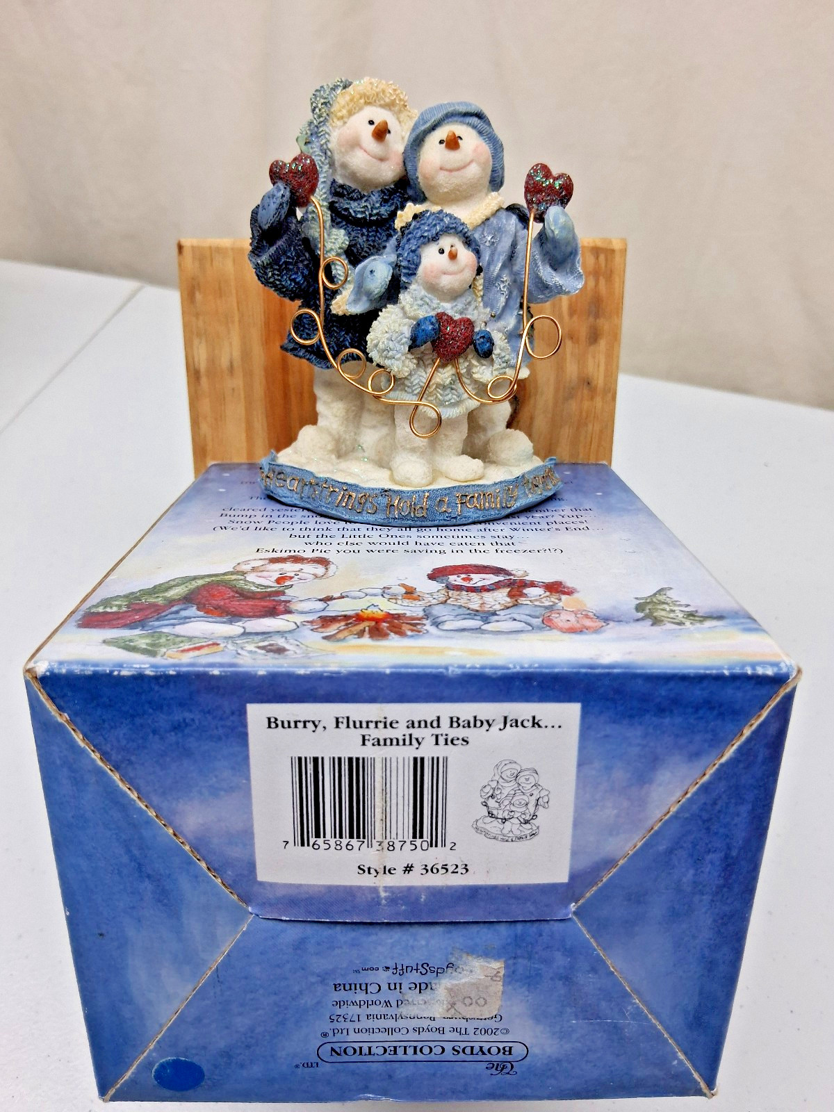 Boyds Bears Snow Dooodes Burry Flurrie Baby Jack Family Ties Figurine 36523 Box Boyds Bears Snow Dooodes Burry Flurrie Baby Jack Family Ties Figurine 36523 Box