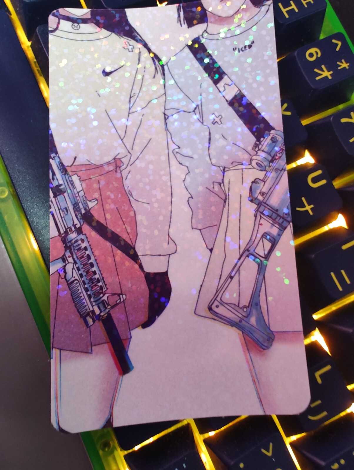 Two Gun Girls Iced Nike Nostalgia Sticker Holographic Water Proof Two Gun Girls Iced Nike Nostalgia Sticker Holographic Water Proof