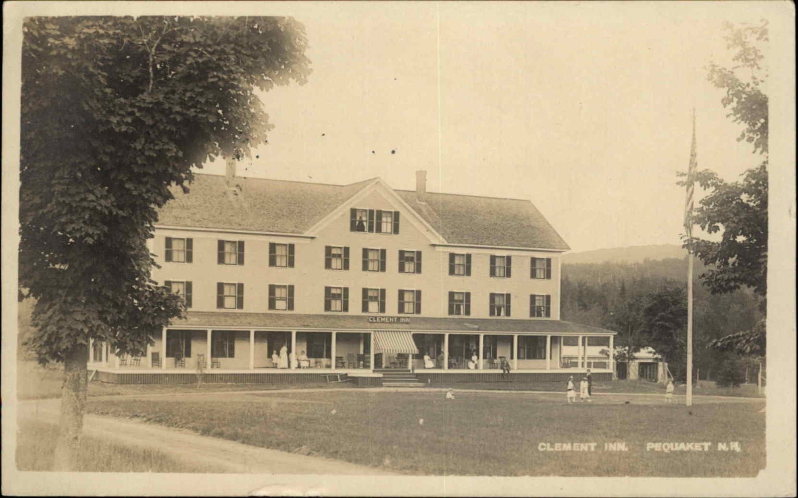 PEQUAKET NEW HAMPSHIRE NH Clement Inn Vintage RPPC Real Photo Postcard
