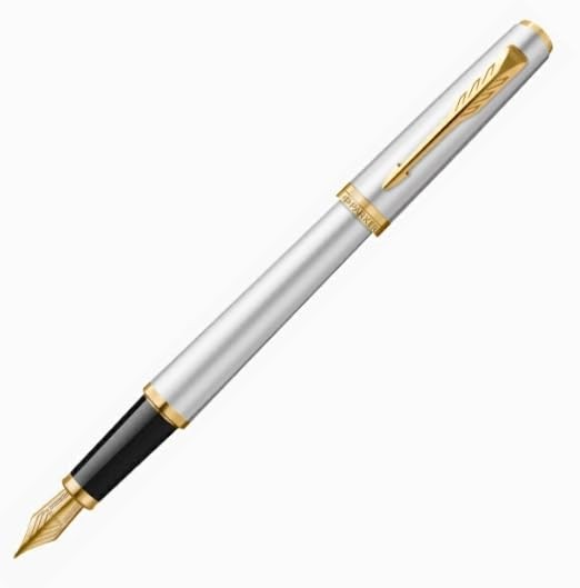 Parker Meridian Fountain Pen Chrome Gold Trim F 2232079 Japan