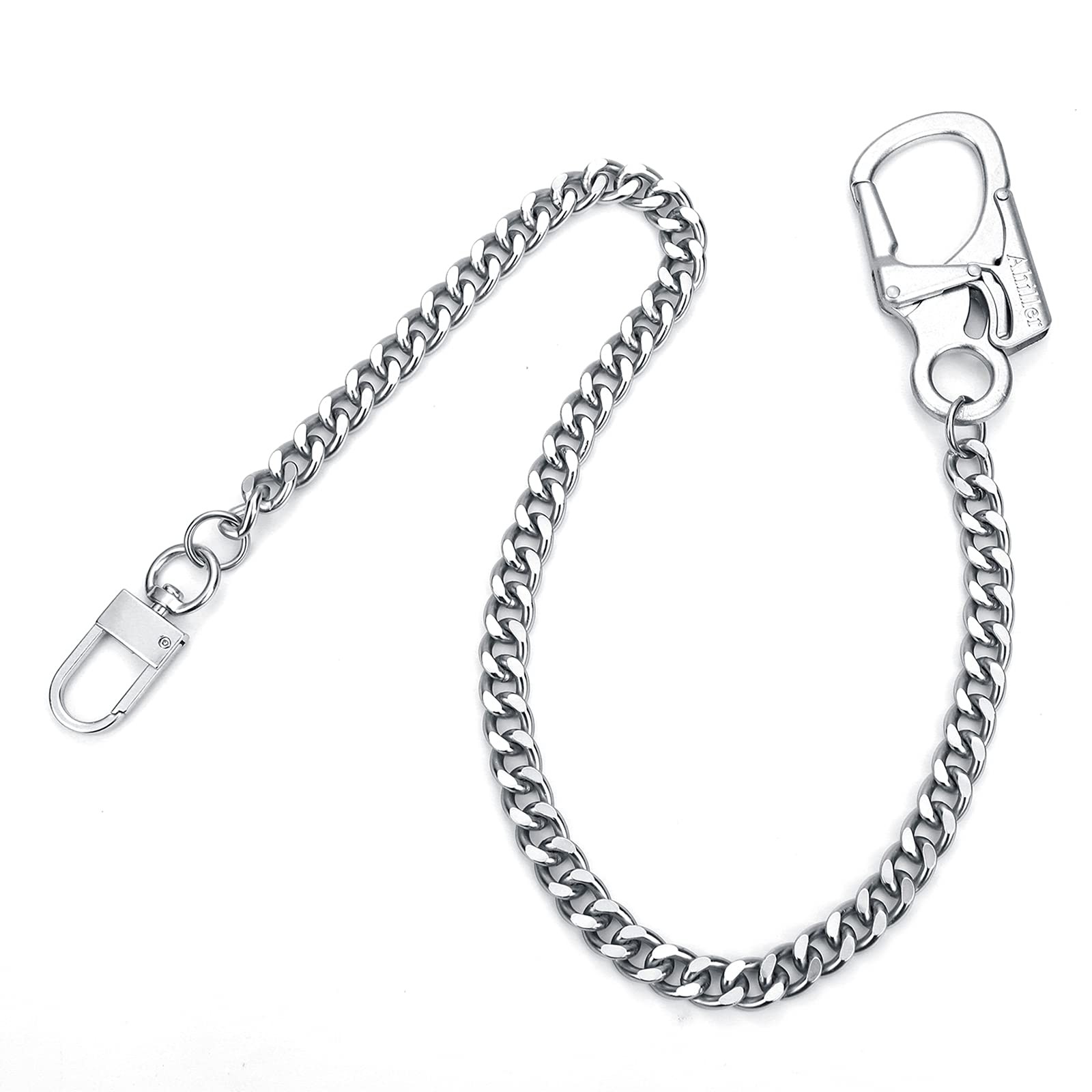 Heavy Duty Key Wallet Chains for Men Biker SilverBK1P
