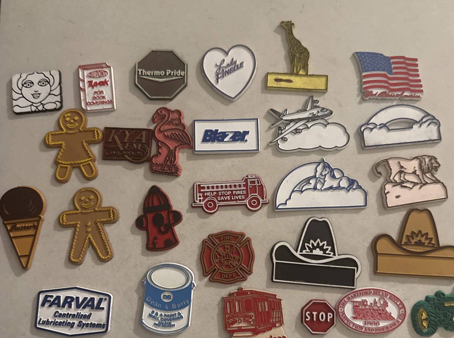 Vintage lot 1970-80’s Rubber Fridge Magnets lot Of 27