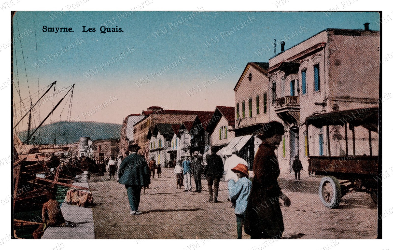 Izmir Turkey 1907-1915 Quayside Wharf Street Scene Standard Postcard Izmir Turkey 1907-1915 Quayside Wharf Street Scene Standard Postcard