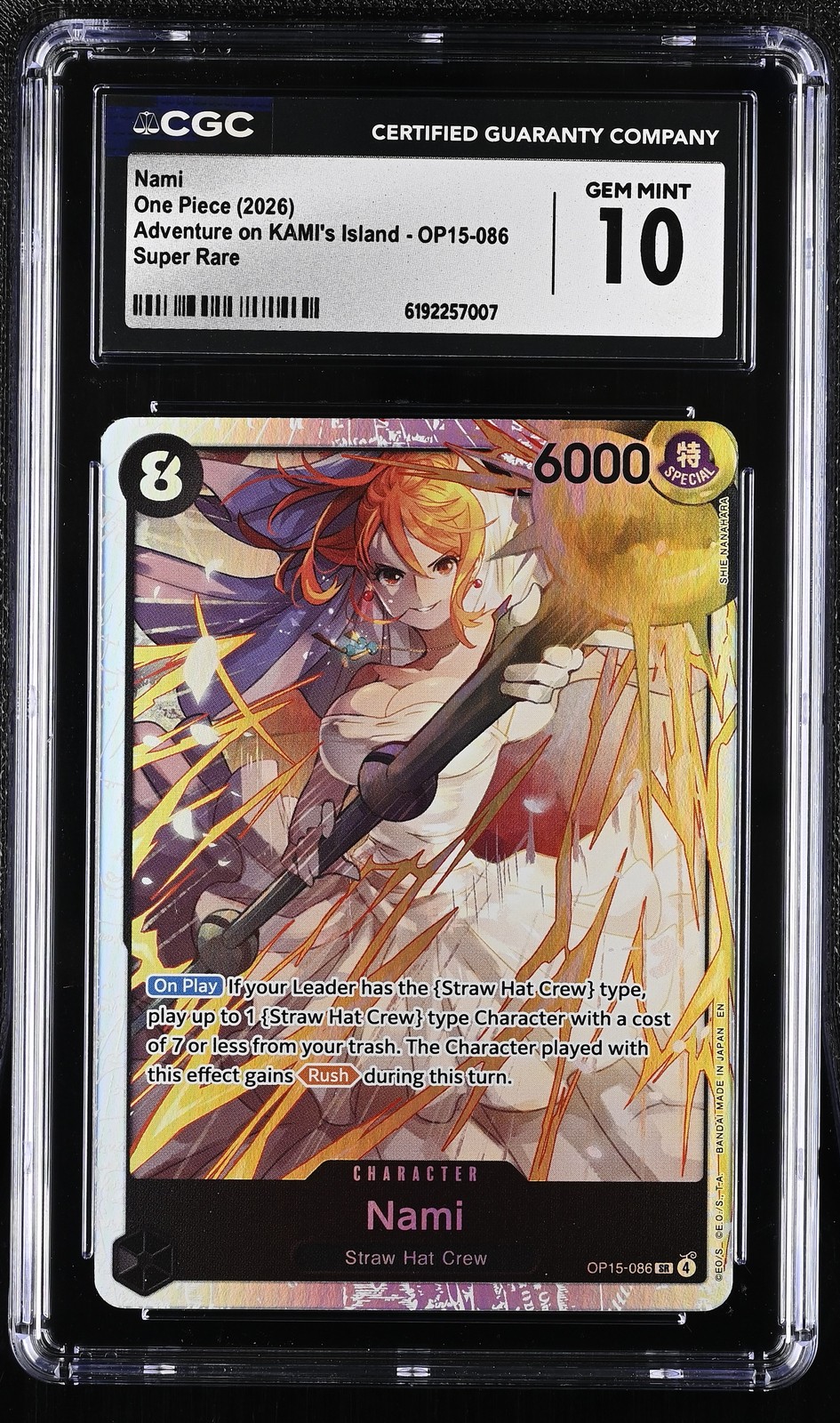 Adventure on KAMI\'s Island Nami #OP15-086 CGC 10 2026