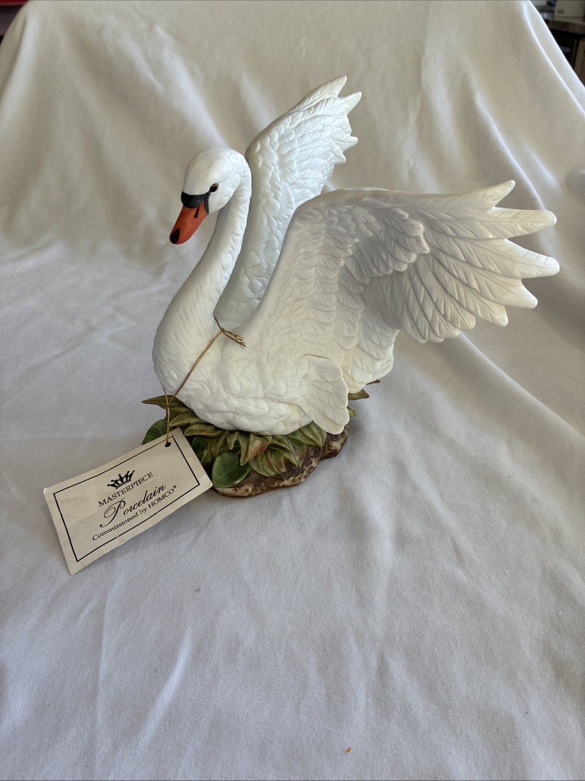 HOMCO Vintage White Ceramic Swan Figurine Bird Cottagecore Farmhouse Decor HOMCO Vintage White Ceramic Swan Figurine Bird Cottagecore Farmhouse Decor
