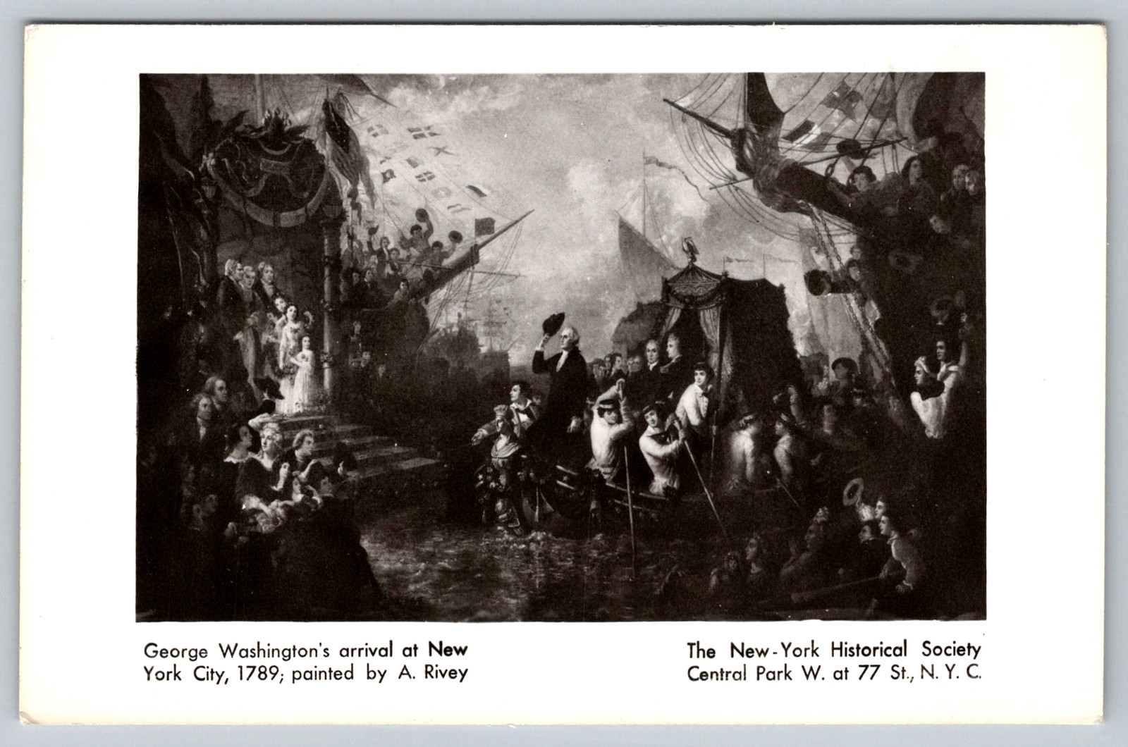 c1950s RPPC George Washington\'s Arrival at New York City Art 