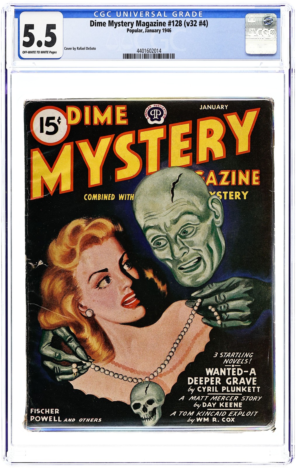 Dime Mystery Magazine Pulp Jan 1946 Vol. 32 #4 CGC 5.5 4401602014