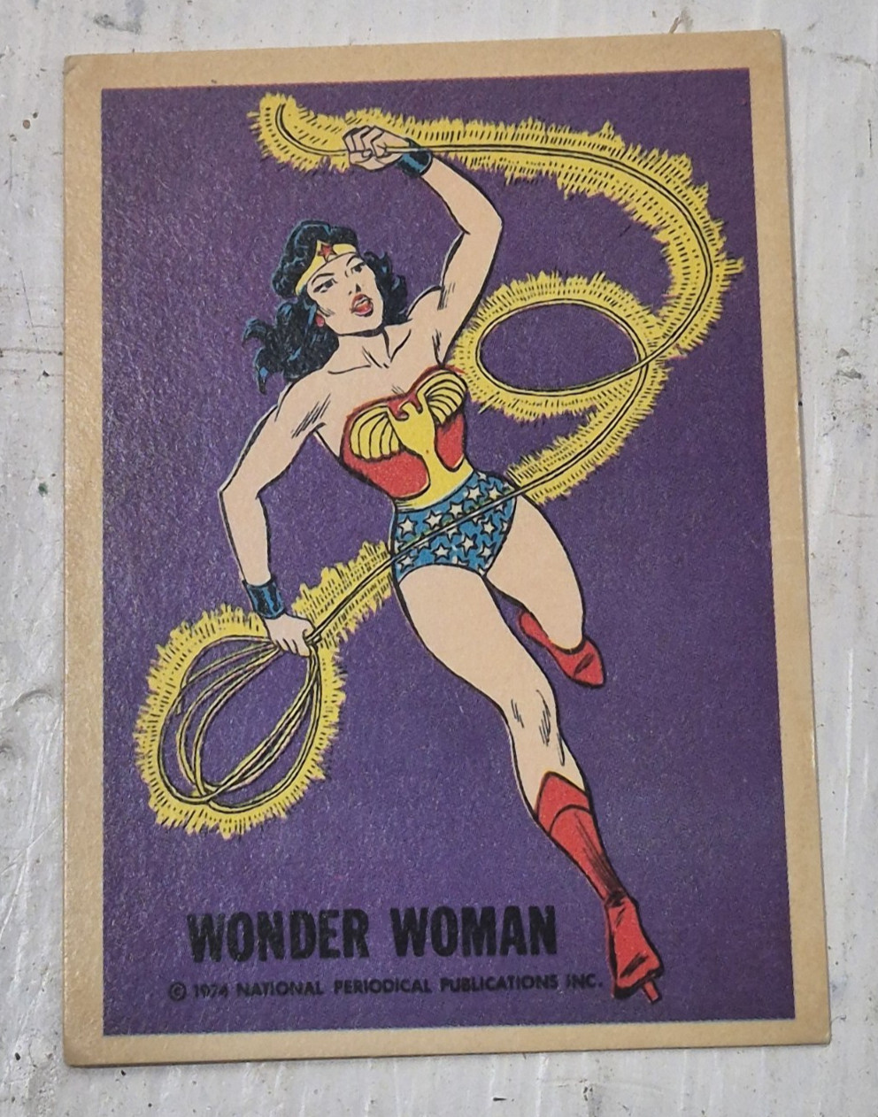 1974 Wonder Bread Wonder Woman Comics Trading Card National Periodical Vintage 1974 Wonder Bread Wonder Woman Comics Trading Card National Periodical Vintage