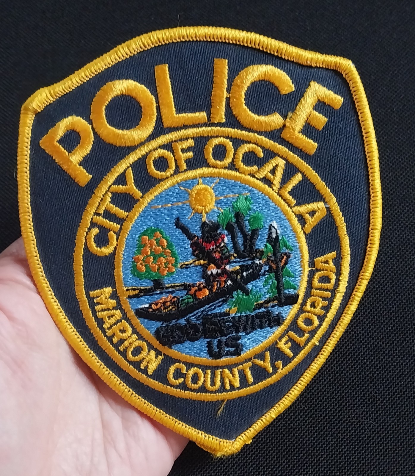 Vintage City of OCALA Marion County FL Embroidered Police Law Enforcement Patch