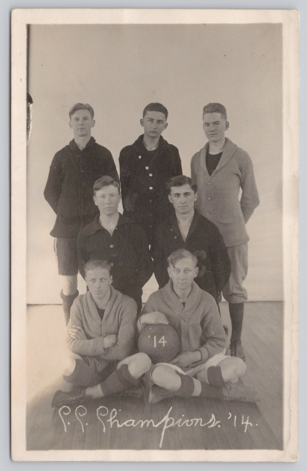 RPPC Concordia College Minnesota 1914 Champions Basketball Team Photo Postcard RPPC Concordia College Minnesota 1914 Champions Basketball Team Photo Postcard