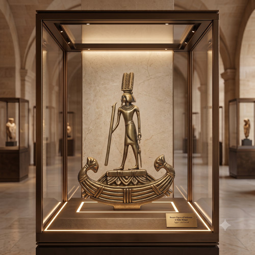 Amun-Ra Statue King of the Gods and Solar Creator, Authentic Antique Amun-Ra Statue King of the Gods and Solar Creator, Authentic Antique