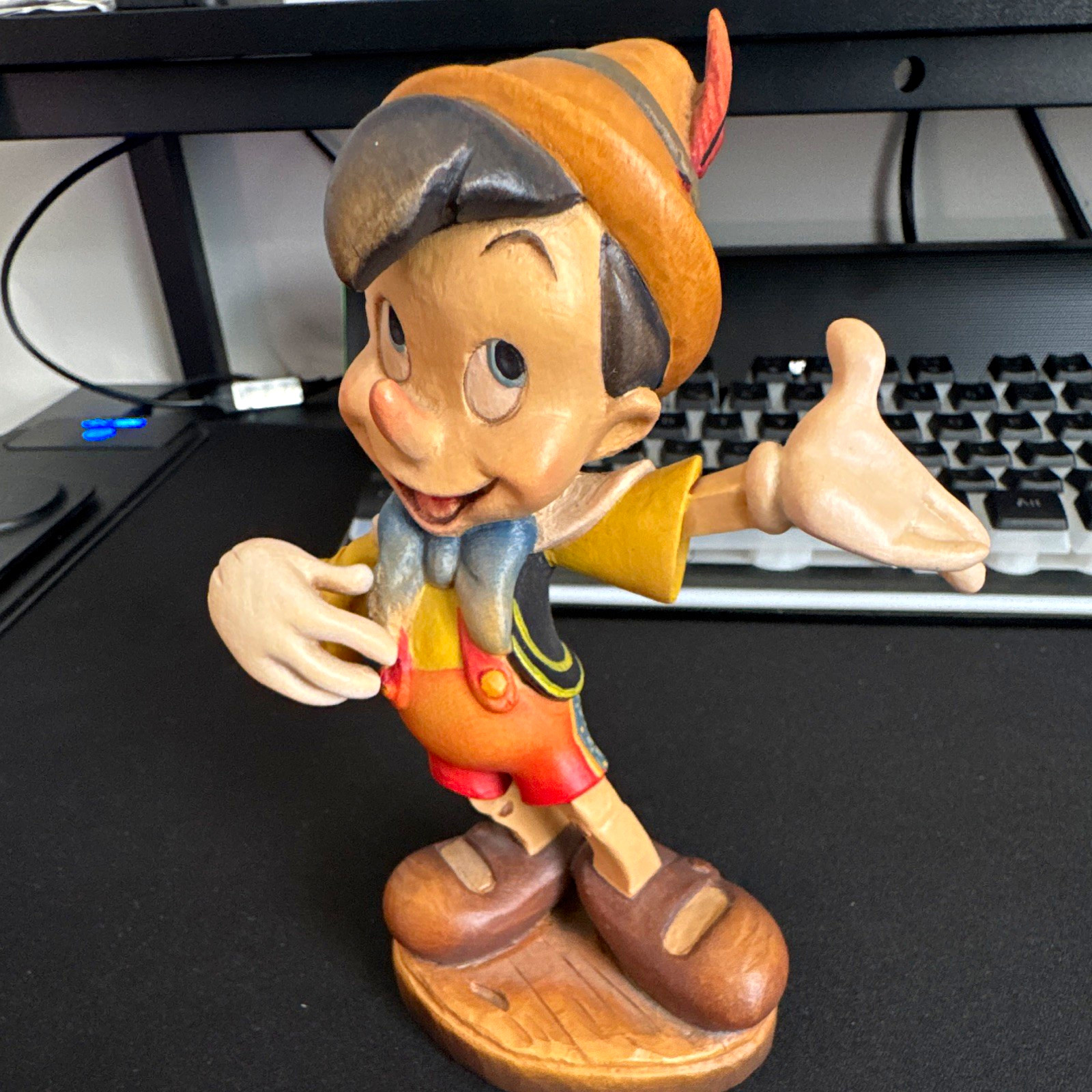 Vintage ANRI Disney Pinocchio 6” Wooden Figurine Italy Limited Edition 445/500