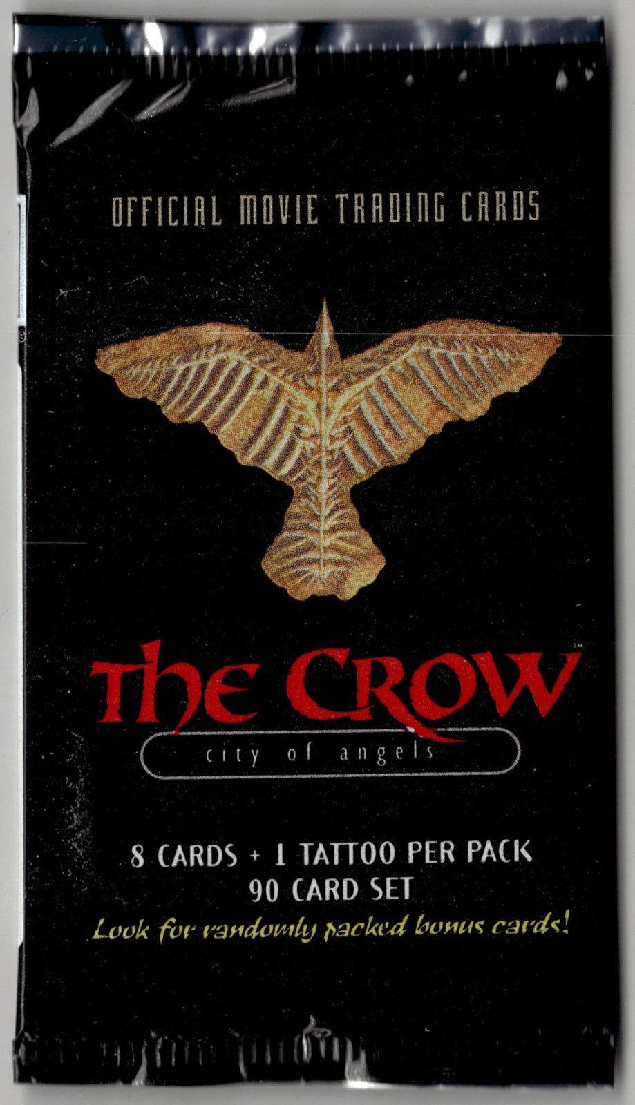 1996 The Crow City of Angels Official Movie Trading Cards Sealed Booster Pack 1996 The Crow City of Angels Official Movie Trading Cards Sealed Booster Pack