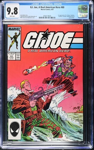 G.I. JOE A REAL AMERICAN HERO #60 CGC 9.8 WHITE PAGES MARVEL 1987 