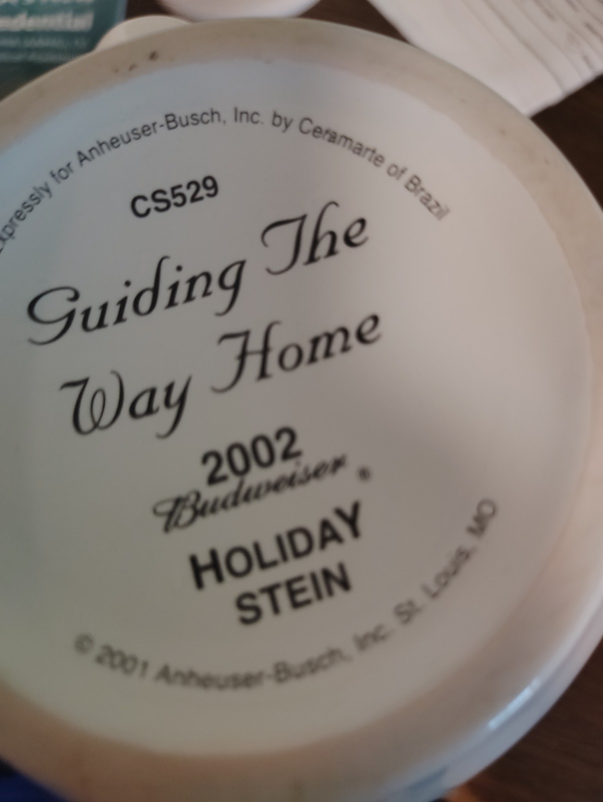 2002 Budweiser Beer Stein,Guiding The Way Home 2002 Budweiser Beer Stein,Guiding The Way Home