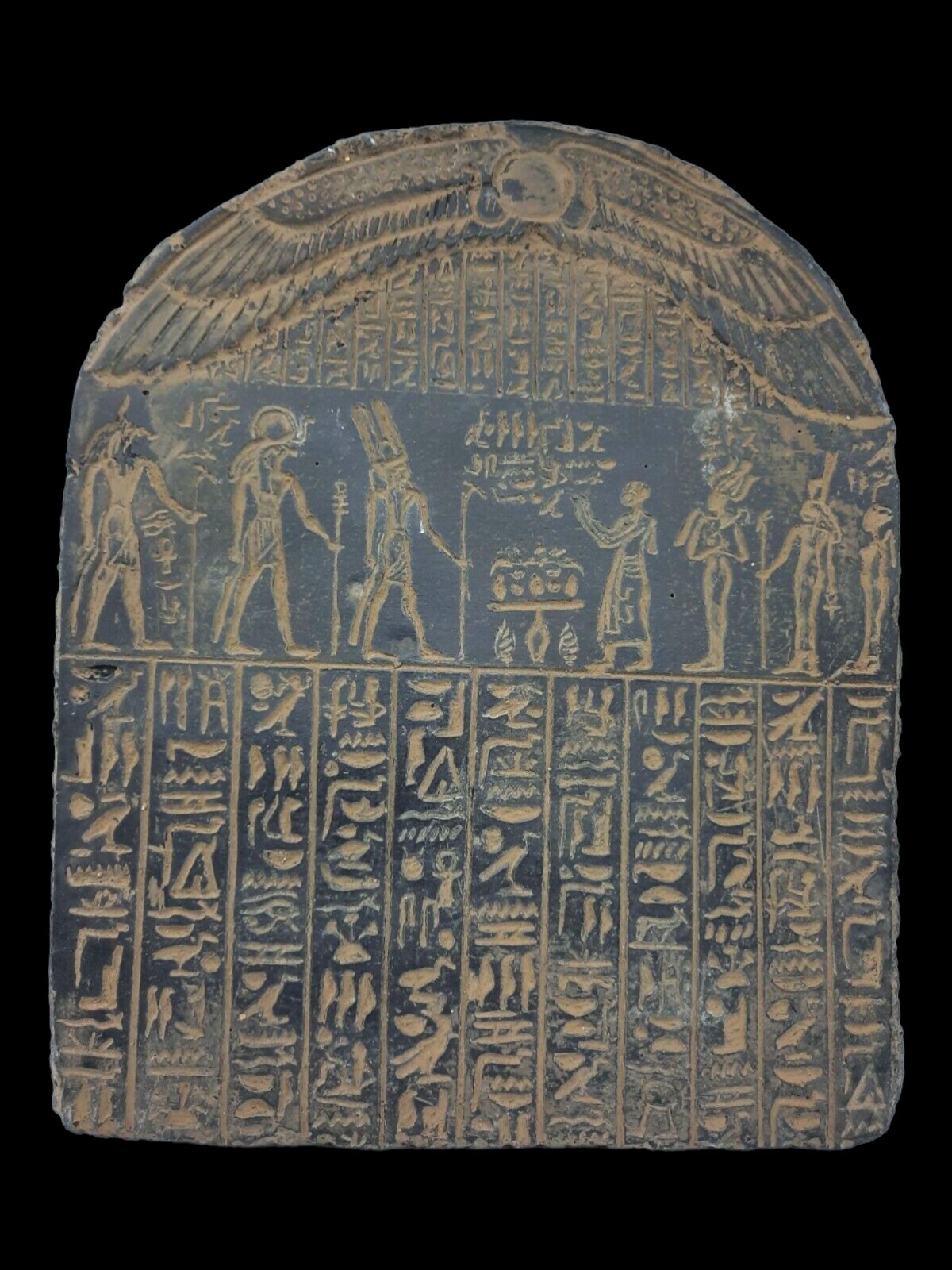 RARE ANCIENT EGYPTIAN ANTIQUE Stela Stone Book of Dead Sacred Paradise 1766 Bc