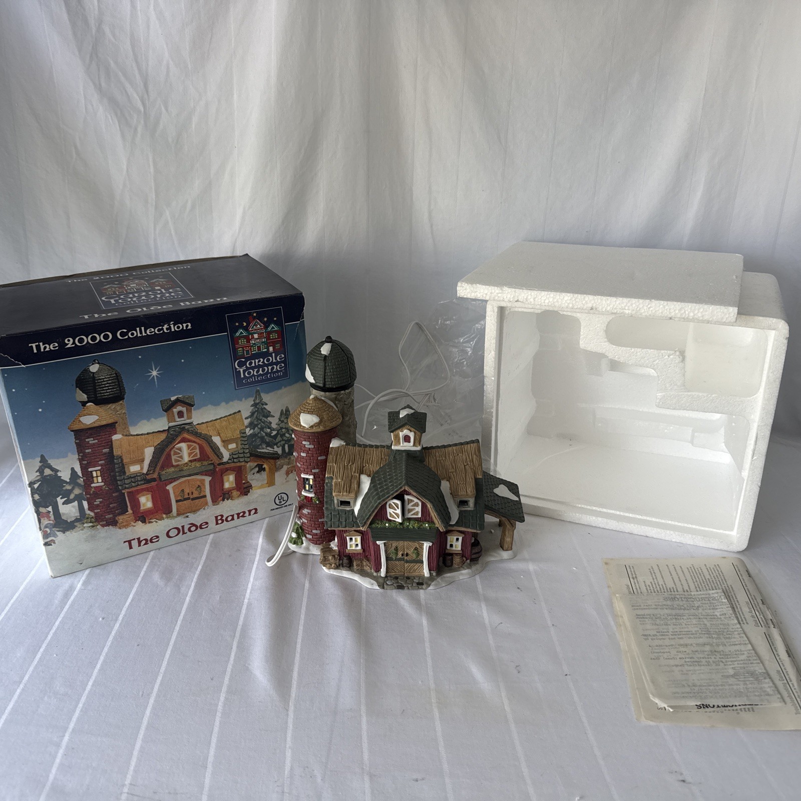 Vintage Carole Towne Collection The Olde Barn Christmas Village Decor