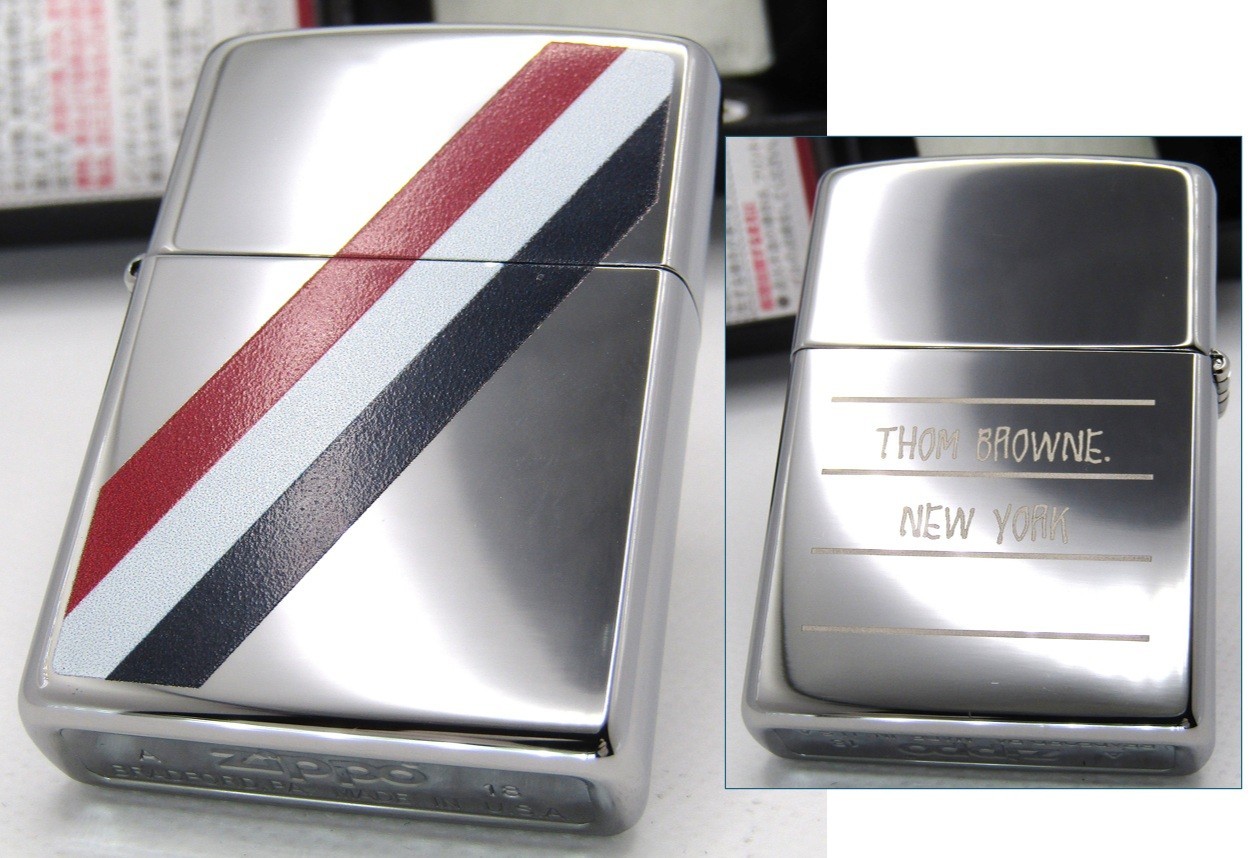 Thom Browne New York Double Sided Zippo Oil Lighter 2018 MIB Rare