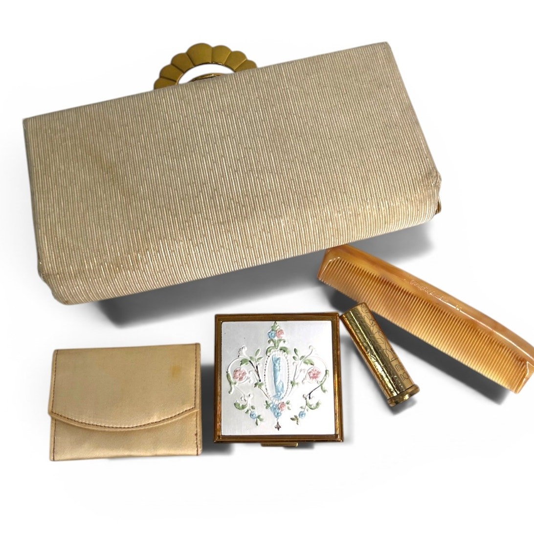 Vintage 1930 30\'s Merle Norman Cosmetics Clutch Set of 5 Makeup Vanity Art Deco Vintage 1930 30\'s Merle Norman Cosmetics Clutch Set of 5 Makeup Vanity Art Deco