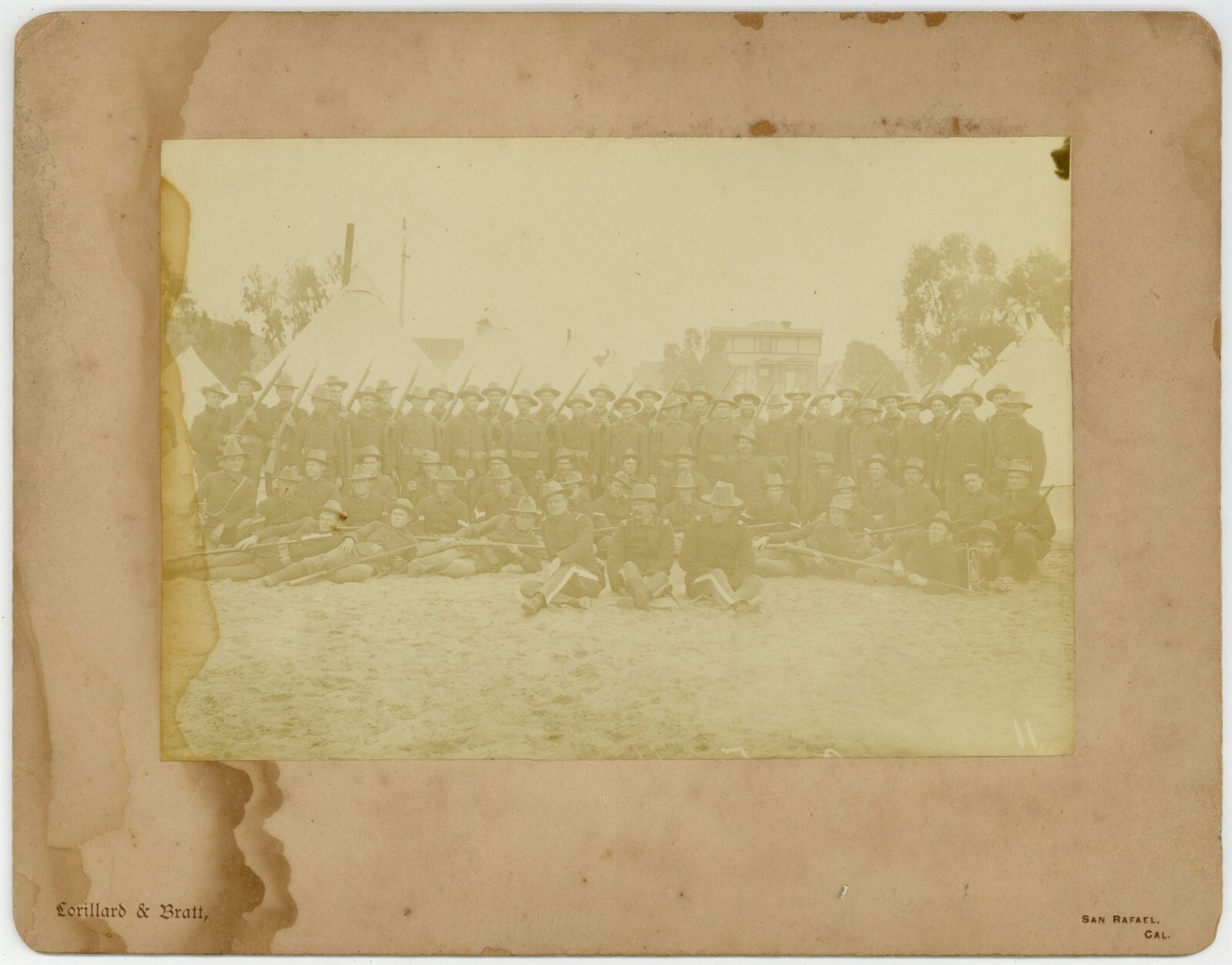 Spanish American War 20th Kansas Volunteer 1898 Marine Rough Riders Photo J11198