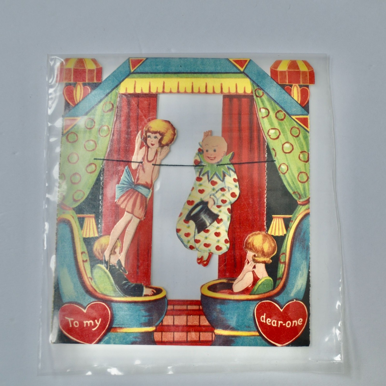 Vintage Valentine\'s Day Card To My Dear-One Germany Play Clown