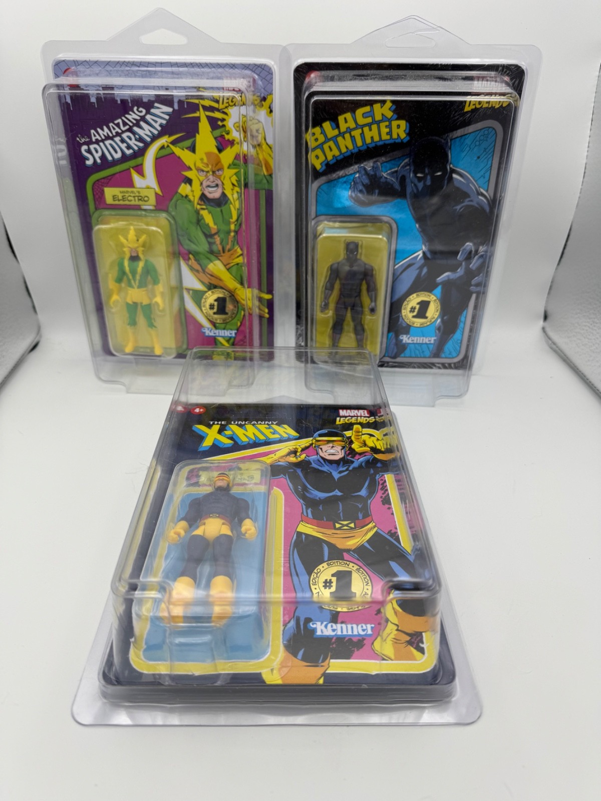 Marvel Legends Cyclops Black Panther Electro 1st Edition Kenner Retro Figures Marvel Legends Cyclops Black Panther Electro 1st Edition Kenner Retro Figures